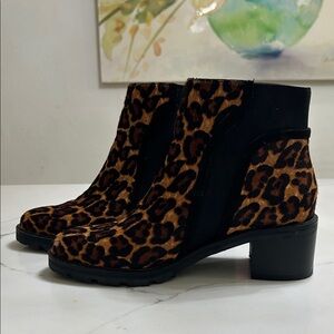 Leopard Print Ankle Boots